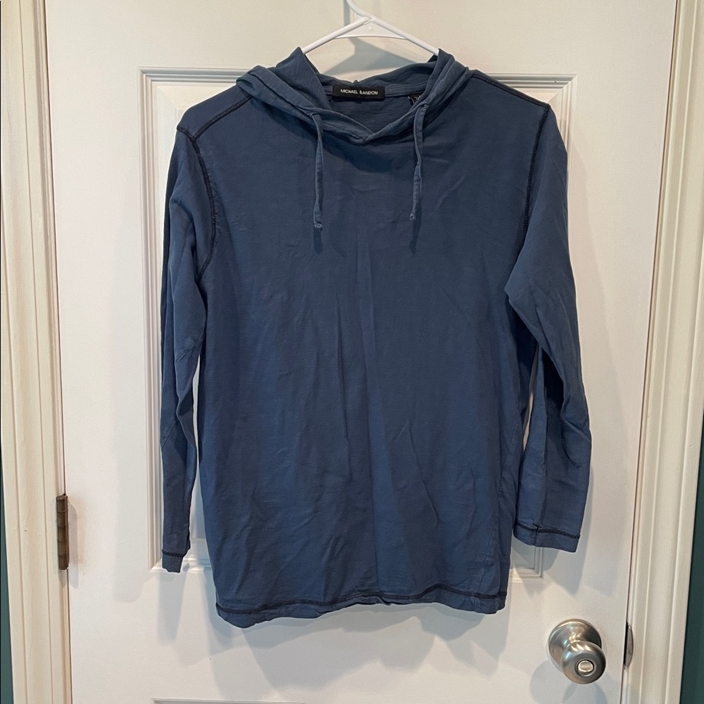 Michael Brandon mens long sleeve hooded tshirt